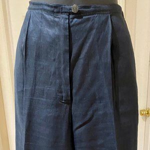 Lord & Taylor Linen Black Pants Size ~  M Petite